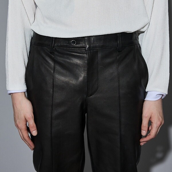 5351プール・オム（5351POUR LES HOMMES）/【セットアップ対応】レザー テーパード スラックスパンツ_5