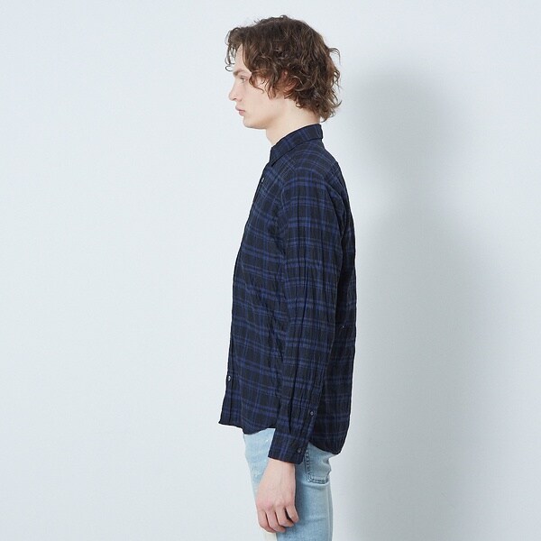 5351プール・オム（5351POUR LES HOMMES）/先染リネンワッシャーチェックシャツ_14