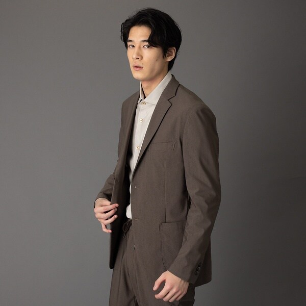 アバハウス（ABAHOUSE）/【セットアップ対応】ライクラ ニット ストレッチ ジャケットの通販は