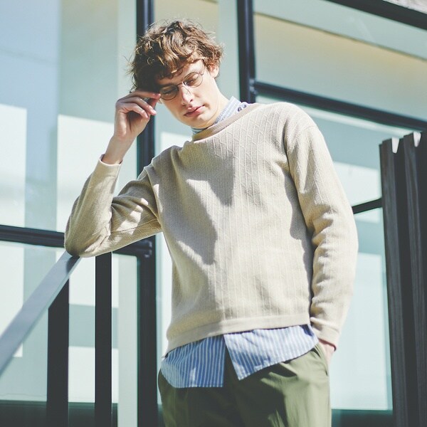 アバハウス（ABAHOUSE）/幾何学 リンクス クルーネック プルオーバー ニットの通販は 5,711円