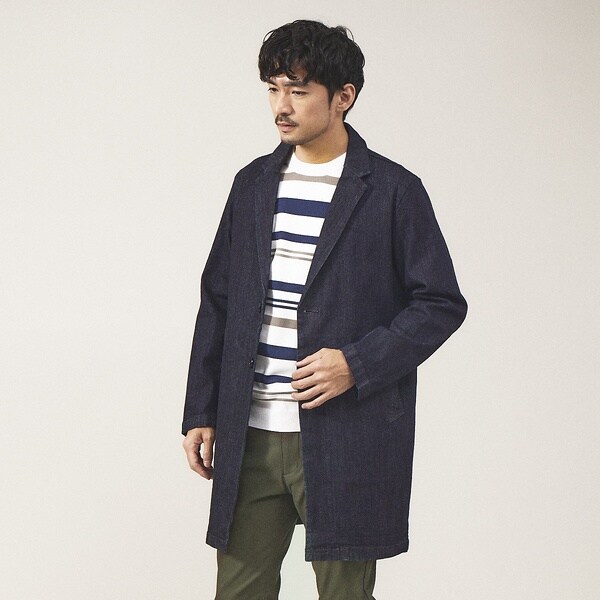 アバハウス（ABAHOUSE）/【セットアップ対応】ストレッチ デニム チェスターコートの通販は 6,622円