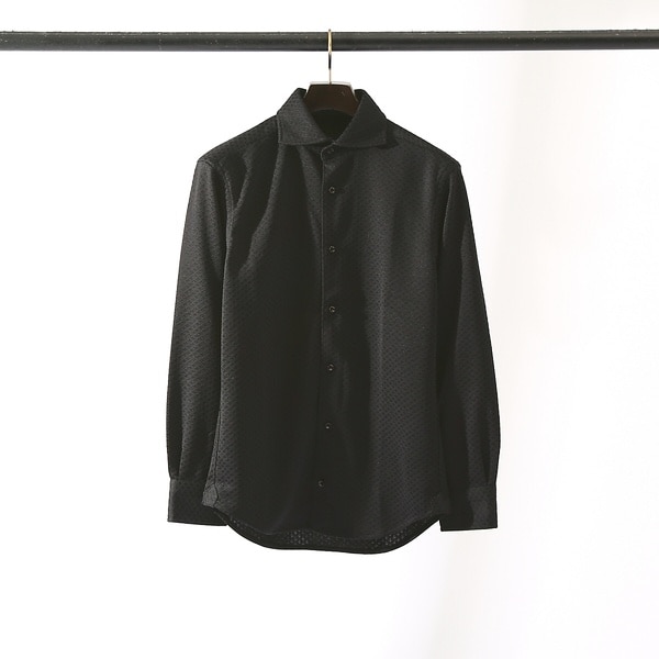 アバハウス（ABAHOUSE）/【FLEX SHIRTS】ダイヤ柄 フクレジャカード シャツ_3