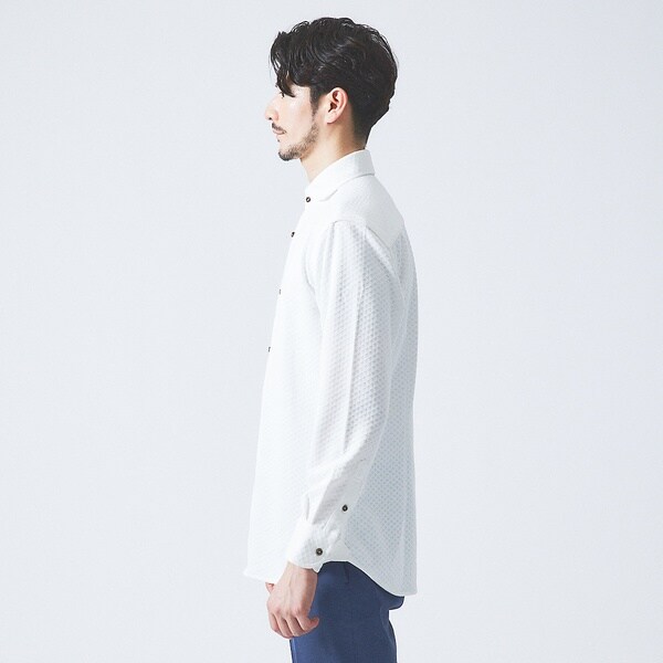 アバハウス（ABAHOUSE）/【FLEX SHIRTS】ダイヤ柄 フクレジャカード シャツ_7
