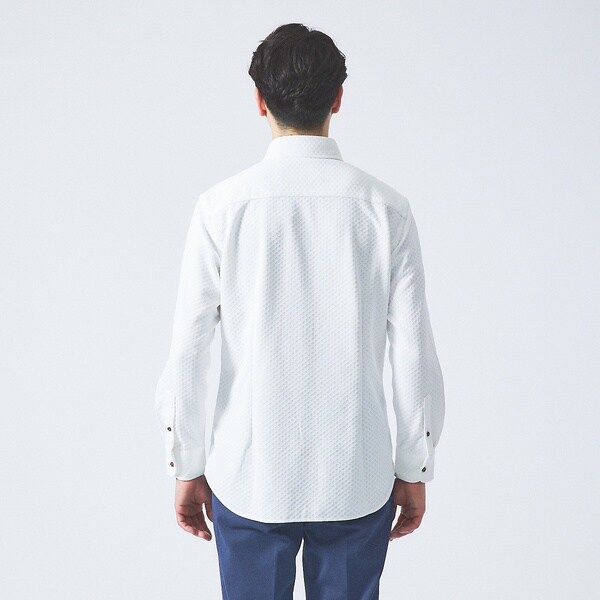アバハウス（ABAHOUSE）/【FLEX SHIRTS】ダイヤ柄 フクレジャカード シャツ_8