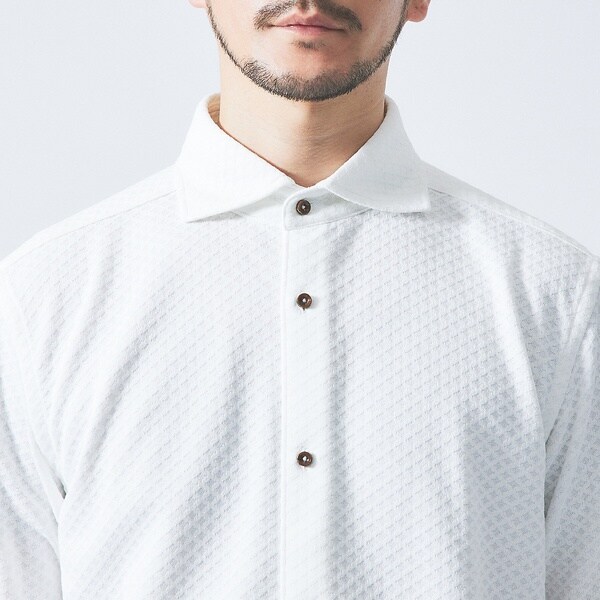 アバハウス（ABAHOUSE）/【FLEX SHIRTS】ダイヤ柄 フクレジャカード シャツ_9