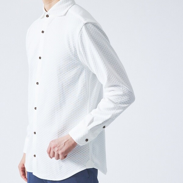 アバハウス（ABAHOUSE）/【FLEX SHIRTS】ダイヤ柄 フクレジャカード シャツ_10