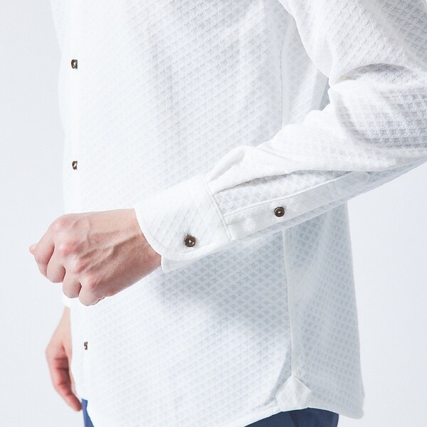 アバハウス（ABAHOUSE）/【FLEX SHIRTS】ダイヤ柄 フクレジャカード シャツ_11