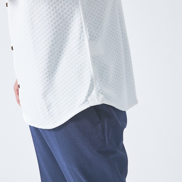 アバハウス（ABAHOUSE）/【FLEX SHIRTS】ダイヤ柄 フクレジャカード シャツ_12