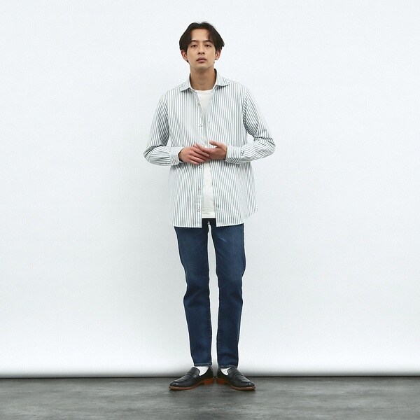 アバハウス（ABAHOUSE）/【FLEX SHIRTS】マルチストレッチ ストライプ ジャージーシャツ_3