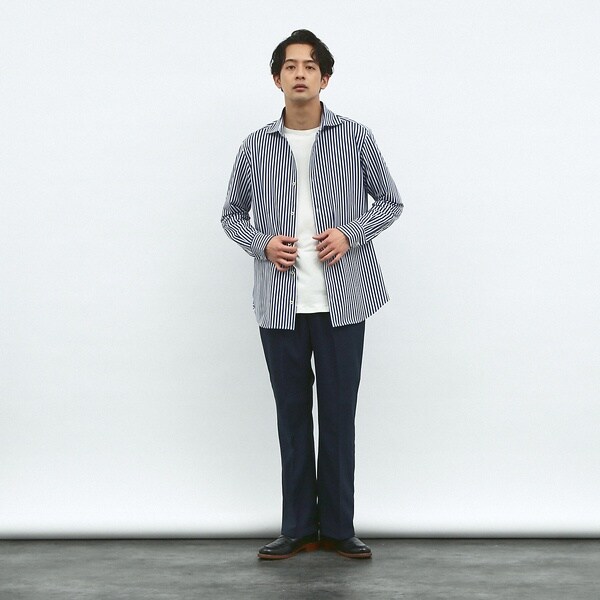 アバハウス（ABAHOUSE）/【FLEX SHIRTS】マルチストレッチ ストライプ ジャージーシャツ_8