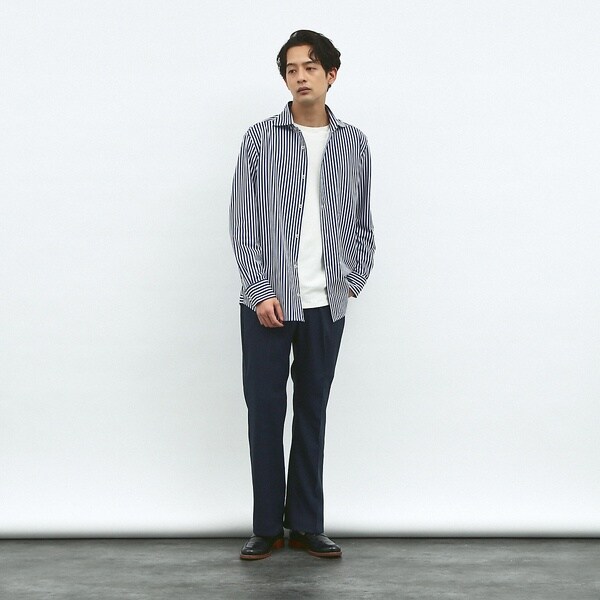 アバハウス（ABAHOUSE）/【FLEX SHIRTS】マルチストレッチ ストライプ ジャージーシャツ_9