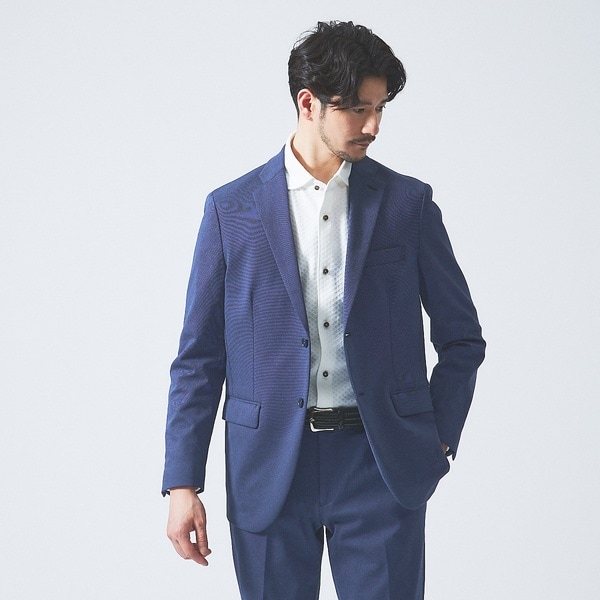 アバハウス（ABAHOUSE）/【セットアップ対応/FLEX JACKET】ポンチ シャンブレー ジャケット