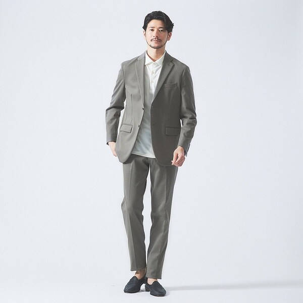 アバハウス（ABAHOUSE）/【セットアップ対応/FLEX JACKET】ポンチ シャンブレー ジャケット_4