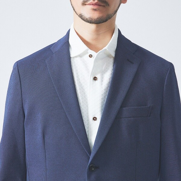 アバハウス（ABAHOUSE）/【セットアップ対応/FLEX JACKET】ポンチ シャンブレー ジャケット_16