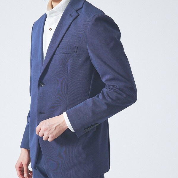 アバハウス（ABAHOUSE）/【セットアップ対応/FLEX JACKET】ポンチ シャンブレー ジャケット_17