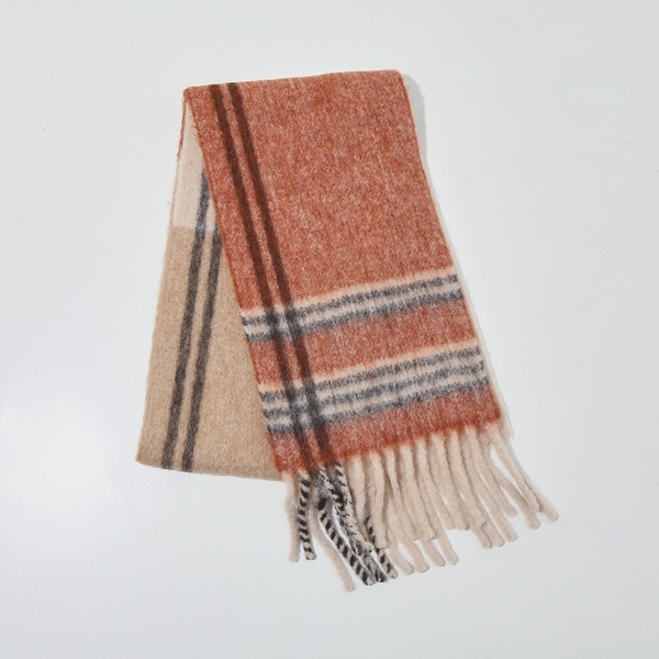 アバハウス（ABAHOUSE）/アルパカウール混 チェック柄 マフラー 幅26×長さ190の通販は