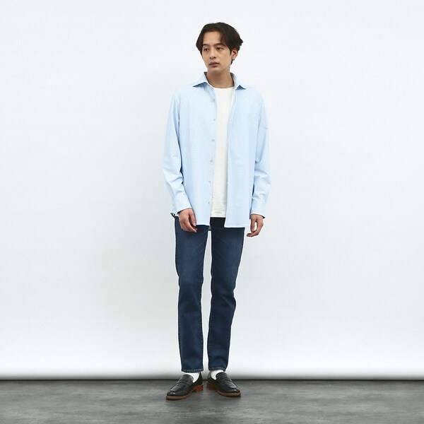 アバハウス（ABAHOUSE）/【FLEX SHIRTS】マルチストレッチ ナローストライプ シャツ_3