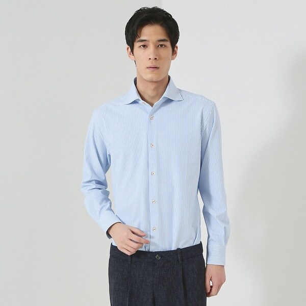 アバハウス（ABAHOUSE）/【FLEX SHIRTS】マルチストレッチ ナローストライプ シャツ_7
