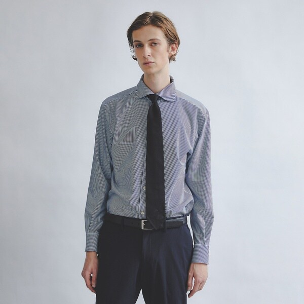 アバハウス（ABAHOUSE）/【FLEX SHIRTS】マルチストレッチ ナローストライプ シャツ_12