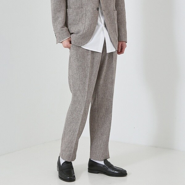 アバハウス（ABAHOUSE）/【FLEX PANTS】サマー ミックス ツイードライク パンツ_1