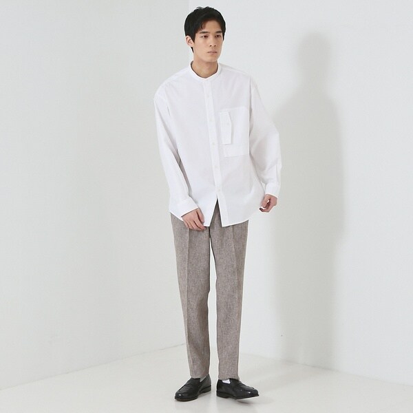 アバハウス（ABAHOUSE）/【FLEX PANTS】サマー ミックス ツイードライク パンツ_3
