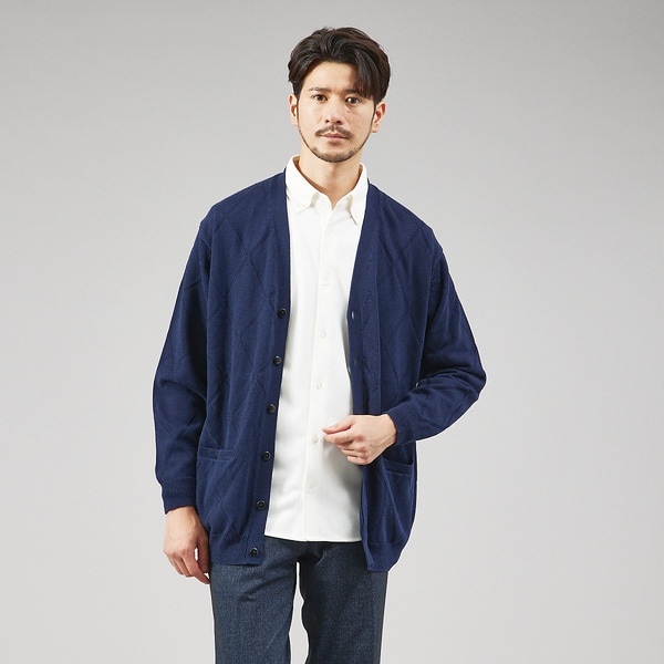 アバハウス（ABAHOUSE）/【シャドーアーガイル】Vネック カーディガンの通販は 13,200円