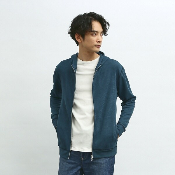 アバハウス（ABAHOUSE）/【袖配色ステッチ】ジップアップ パーカー