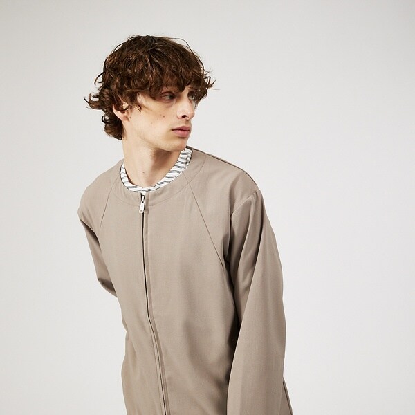 アバハウス（ABAHOUSE）/【セットアップ対応】ノーカラー ジップ 　ブルゾン