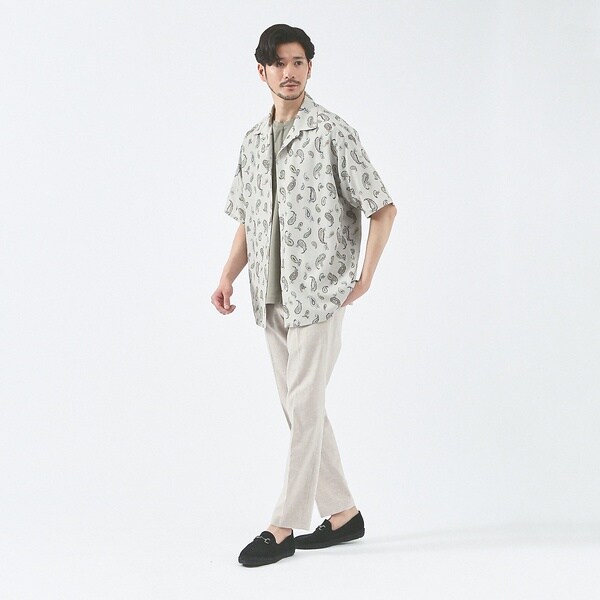 アバハウス（ABAHOUSE）/【セットアップ対応】LONGCHAMP 2WAY オープンカラー 半袖 シャツ_16