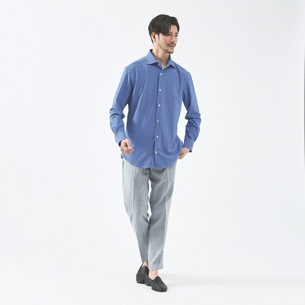 アバハウス（ABAHOUSE）/【FLEX SHIRTS】接触冷感  ペンストライプシャツ アバハウス（ABAHOUSE）/【FLEX SHIRTS】接触冷感 ペンストライプ