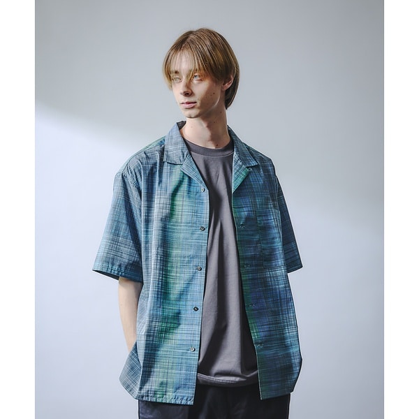 アバハウス（ABAHOUSE）/【ポレンカチェック】バチスト  オープンカラー シャツ