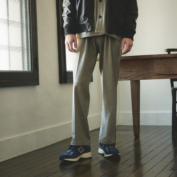 アバハウス（ABAHOUSE）/【セットアップ対応】T/R フランス綾 2タック ワイドパンツ【予約】