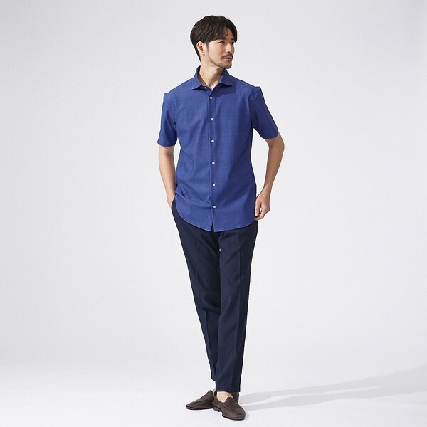 アバハウス（ABAHOUSE）/【FLEX SHIRTS】接触冷感 スラブチェック 半袖シャツ_9