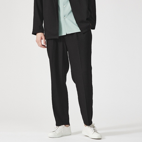 アバハウス（ABAHOUSE）/【セットアップ対応】クレープ ストレッチ イージースラックス / ワイドパンツ