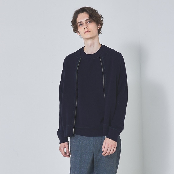アバハウス（ABAHOUSE）/【アンサンブル対応】ダブルジャガード ニット ブルゾン