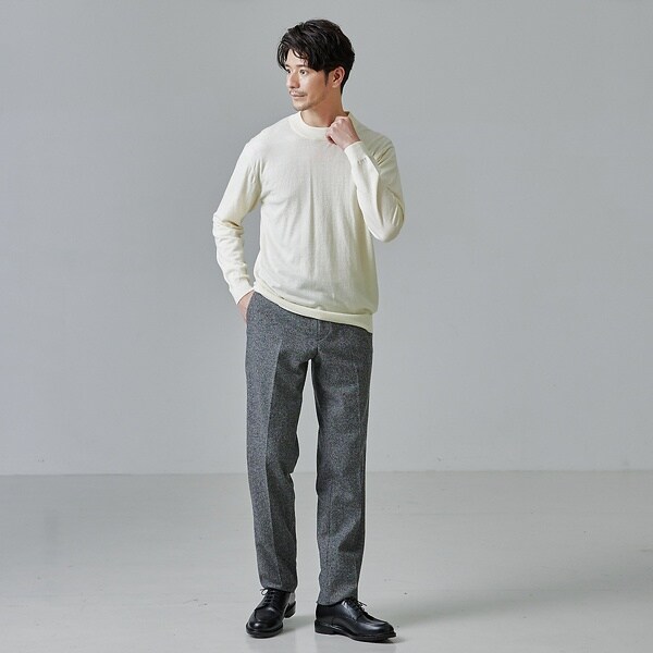 アバハウス（ABAHOUSE）/【シルクの様な光沢】カシミヤ　モックネック　ニット