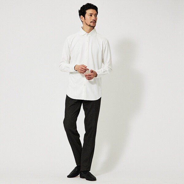 アバハウス（ABAHOUSE）/【FLEX SHIRTS】ネオスウェード ツイル 長袖シャツ_3