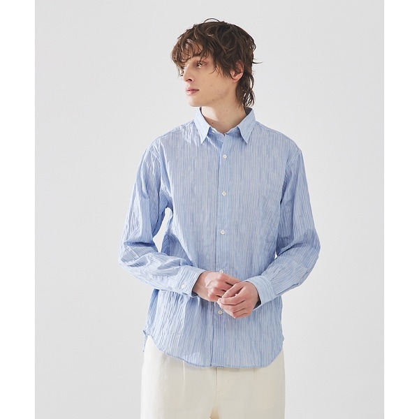 アバハウス（ABAHOUSE）/【リンクルストライプ】レギュラーカラーシャツ