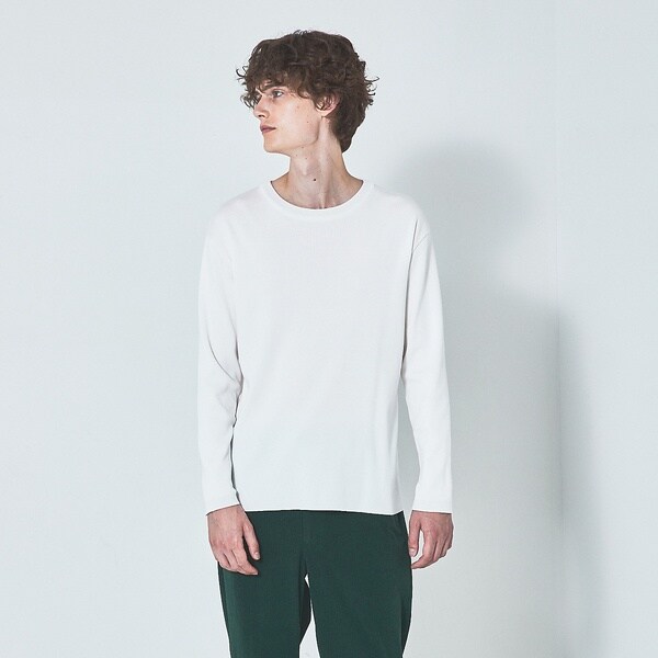 アバハウス（ABAHOUSE）/【定番 / ニットスウェット】コットン クルーネック / 総針ニット