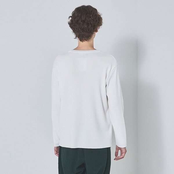 アバハウス（ABAHOUSE）/【定番 / ニットスウェット】コットン クルーネック / 総針ニット