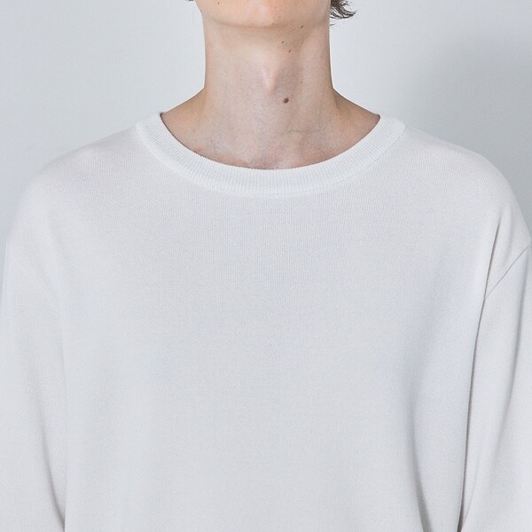 アバハウス（ABAHOUSE）/【定番 / ニットスウェット】コットン クルーネック / 総針ニット