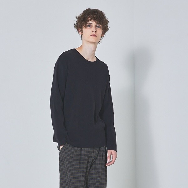 アバハウス（ABAHOUSE）/【定番 / ニットスウェット】コットン クルーネック / 総針ニット