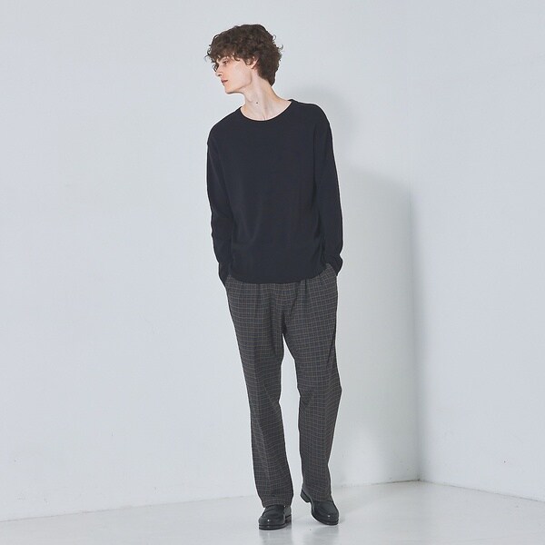 アバハウス（ABAHOUSE）/【定番 / ニットスウェット】コットン クルーネック / 総針ニット