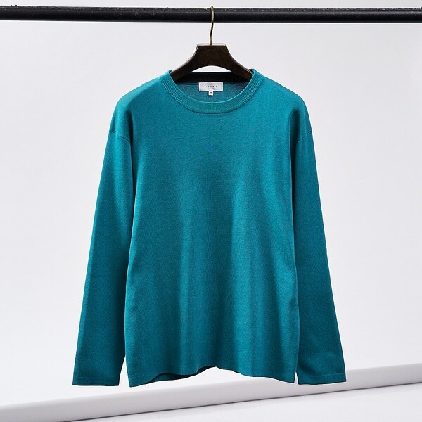アバハウス（ABAHOUSE）/【定番 / ニットスウェット】コットン クルーネック / 総針ニット
