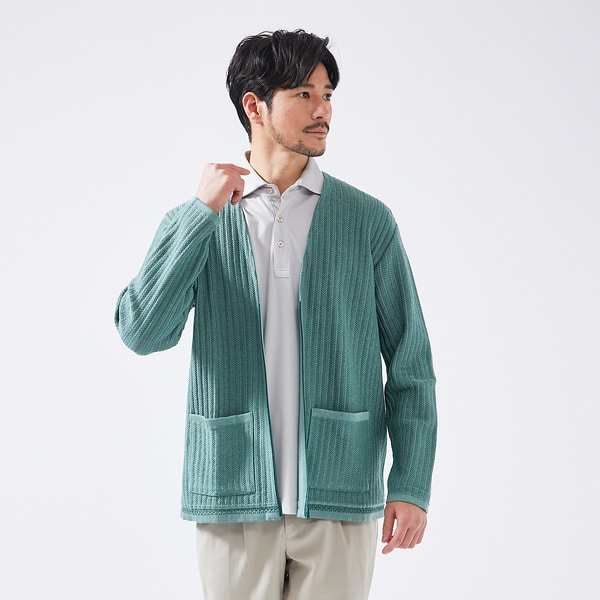 アバハウス(ABAHOUSE)/メッシュニット ジップ カーディガンの通販は