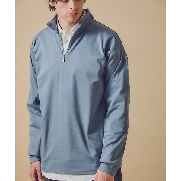 アバハウス（ABAHOUSE）/【ハーフジップ】スムース ポンチ ロンT