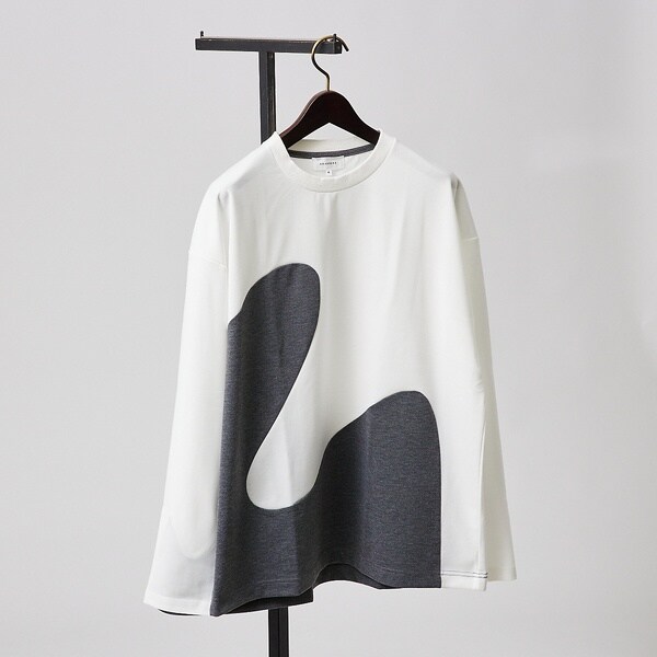 アバハウス（ABAHOUSE）/【ウズマキ】アシンメトリー 配色 オーバーサイズ ポンチ ロンT