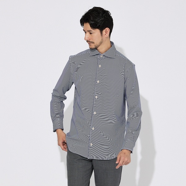 アバハウス（ABAHOUSE）/【FLEX SHIRTS / Dry Moment使用】ナロウストライプ シャツ