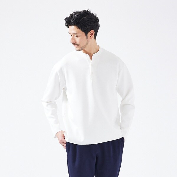 アバハウス（ABAHOUSE）/Vネック スキッパー 長袖Tシャツ