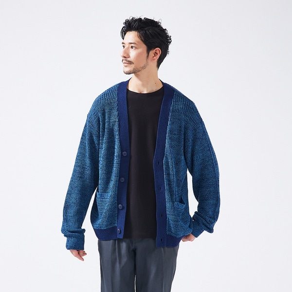 アバハウス（ABAHOUSE）/ミックスカラー 片畦編み カーディガンの通販は 12,551円